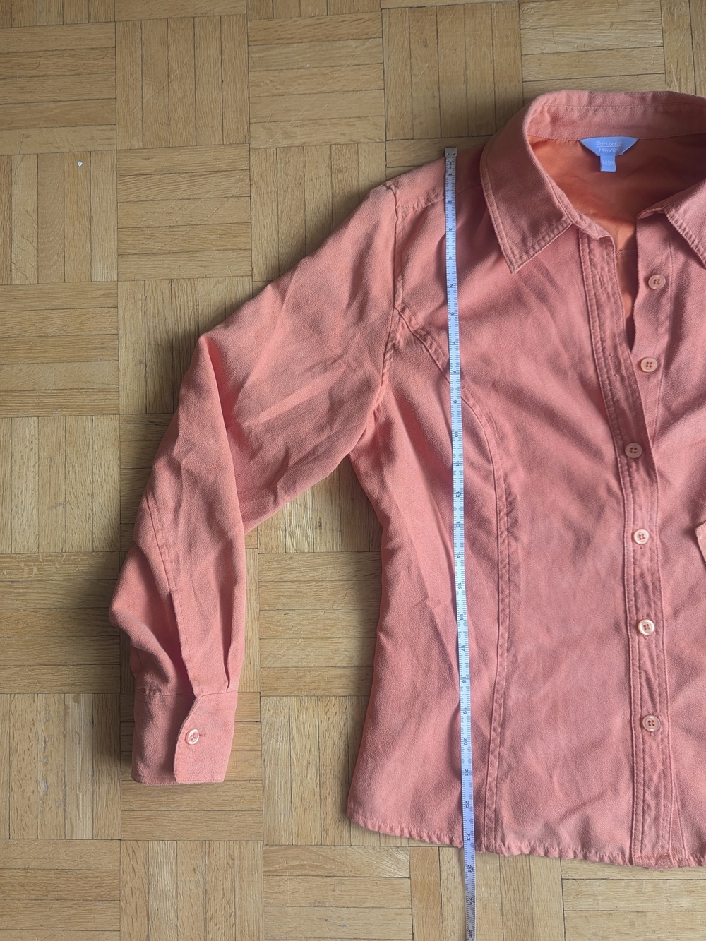 Denver Hayes Coral-Peach Button-Down Long Sleeve Shirt